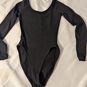 Chic Black Long Sleeve Bodysuit
